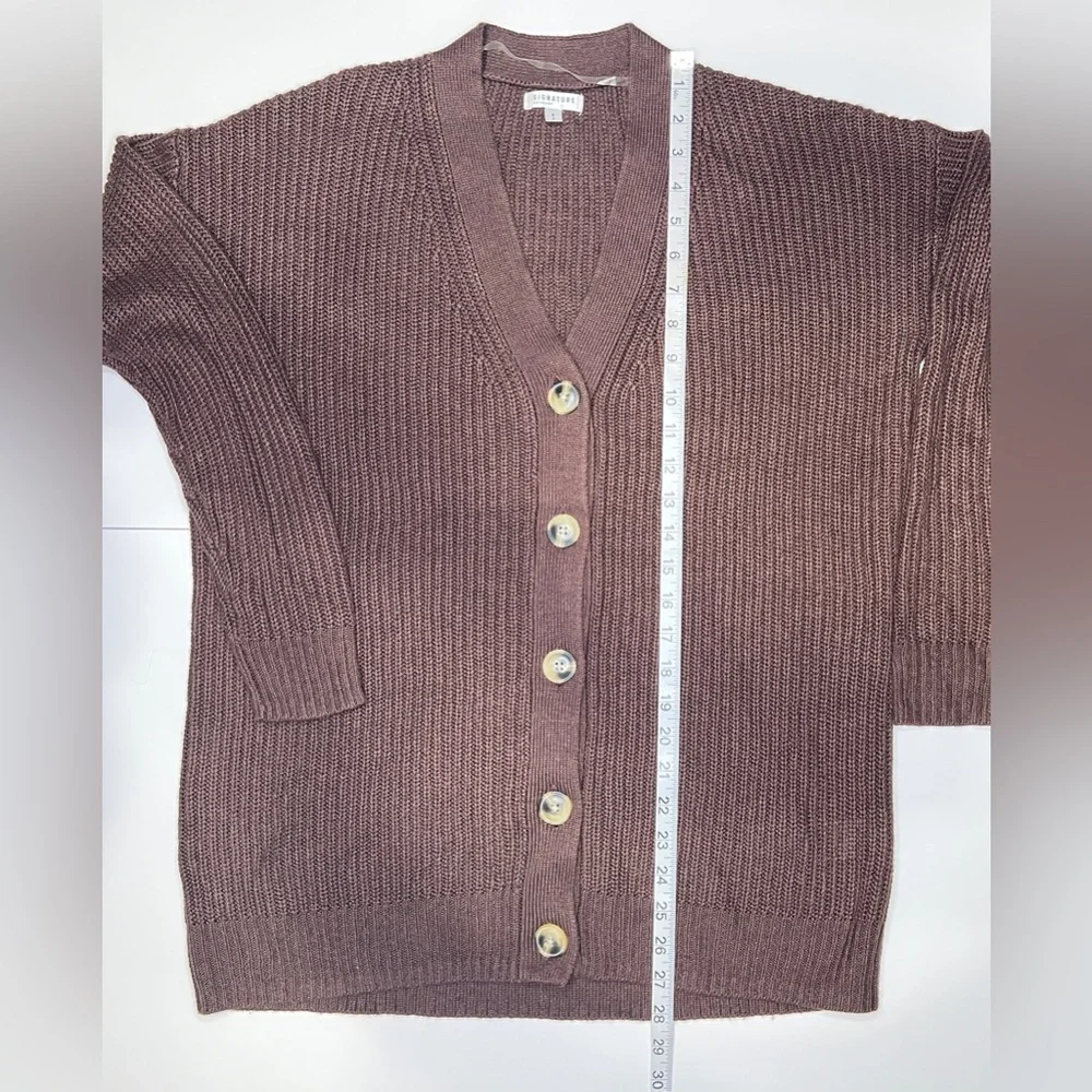 Reitmans Cardigan Brown Chunky Ribbed Knit Oversized Size Small Cottagecore - Picture 8 of 9